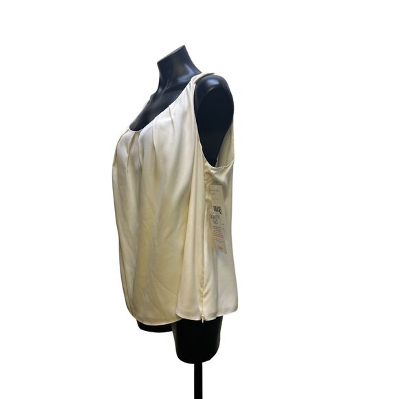 NWT Lafayette 148 Cream Tank w/Pleated Front Size 18 - Picture 5 of 8
